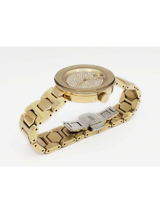 Movado Bold Ladies Wristwatch Gold Tone Pave Dial 3600492 main image 5